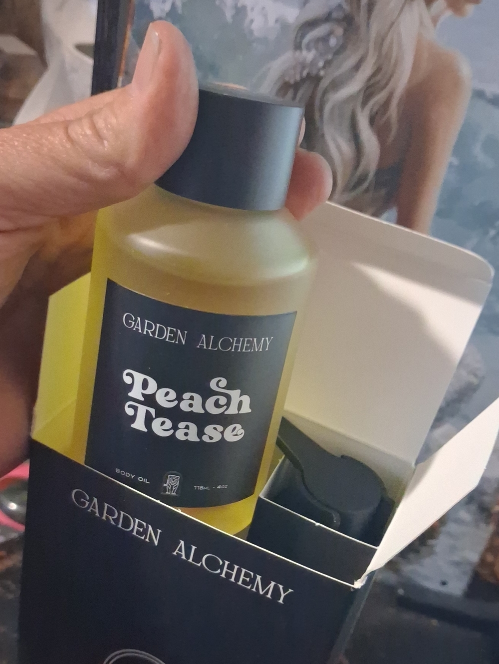 Peach TEASE Garden Alchemy Scented Dry Body Oil, 4oz. Bottle